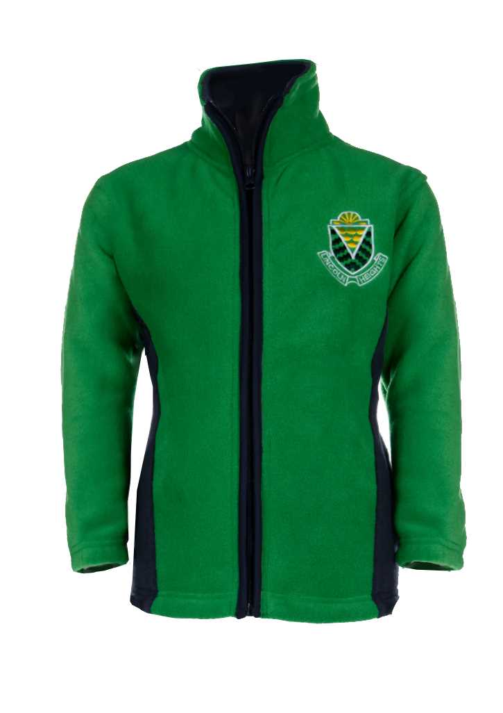 Lincoln Heights School Full Zip Fleece Navy/Green